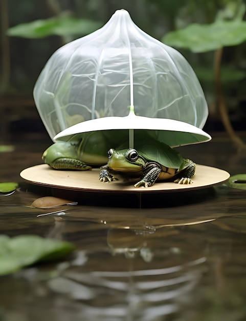 Turtle Frog Paraplu Huis