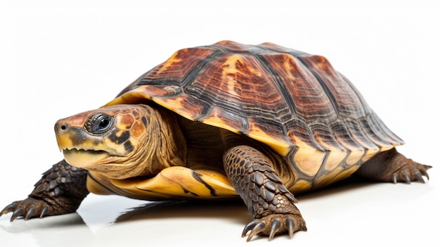 A turtle on a white background