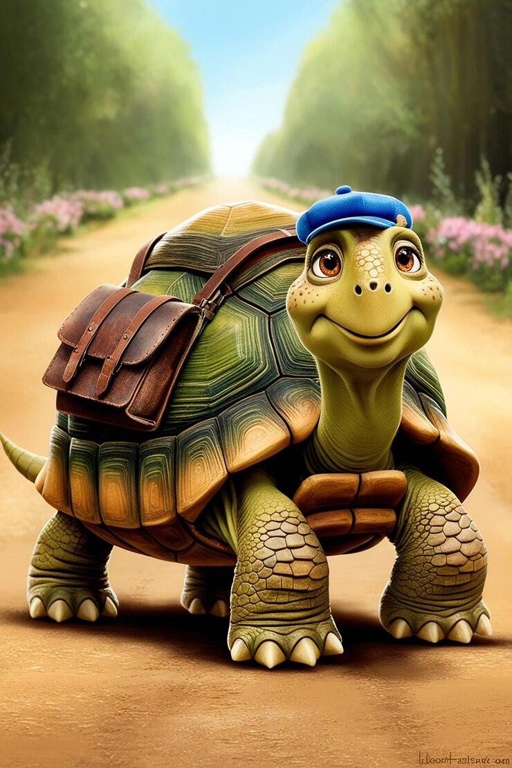 फोटो a turtle with a hat on its head and a hat on it  s head