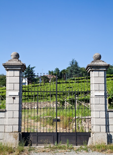 Tuscany, Italy. Italian luxury villa in the country, close to a Lambrusco vineyard