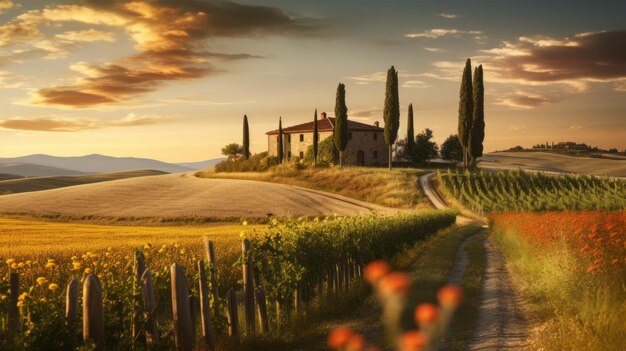 Premium AI Image | tuscany italy