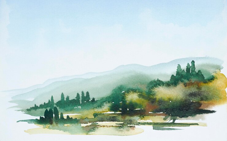 Photo 토스카나의 수채화 그림
