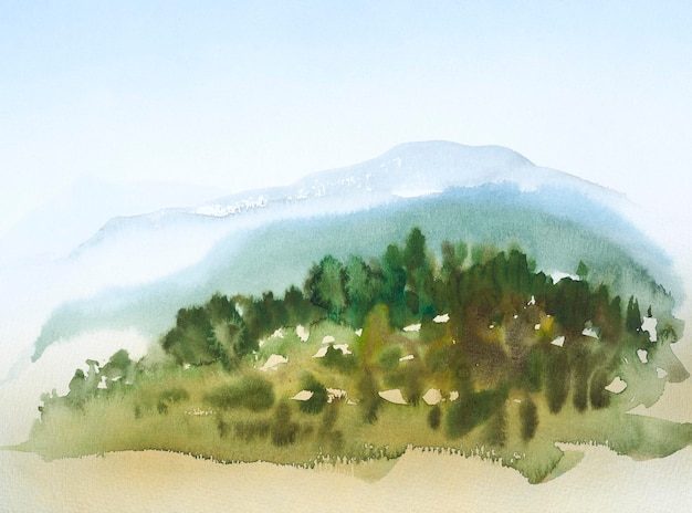 토스카나의 수채화 그림