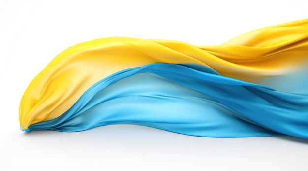 Фото Цвета флага тувалу светло-синий и желтый текущая ткань жидкий туманный фон