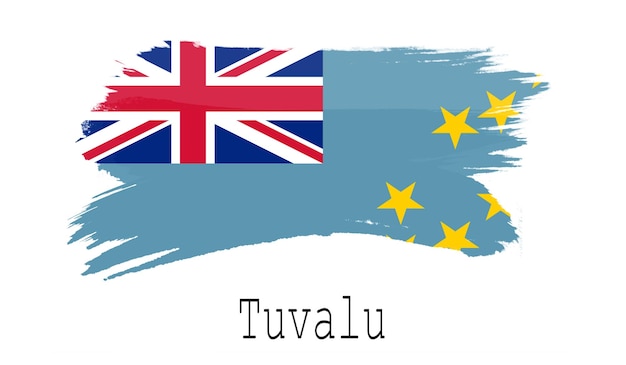 Tuvalu flag on white background