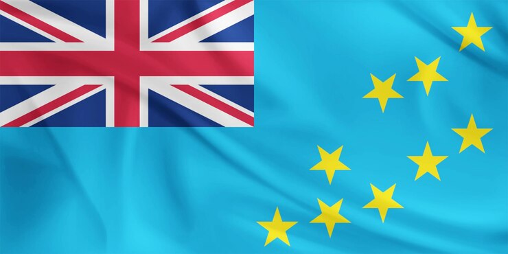 Photo tuvalu flag wind waving