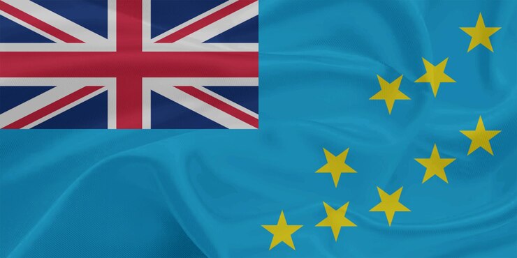 Photo tuvalu flag wind waving