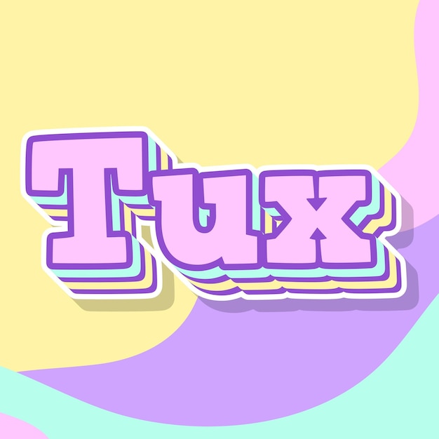 사진 tux typography 3d design cute text word cool background photo jpg