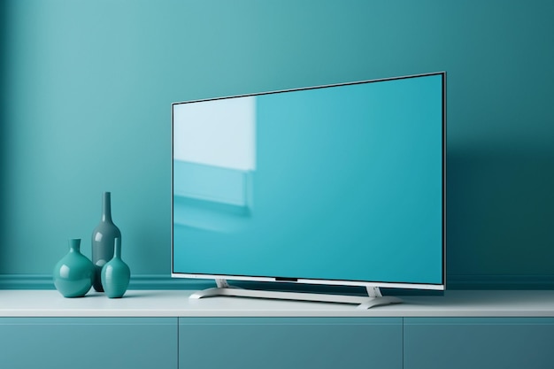 Tv in de kamer op het meubel Led Tv Televisie ook wel televisie genoemd is een elektronisch systeem voor het direct weergeven van beeld en geluid Moderne televisie met vele technologieën