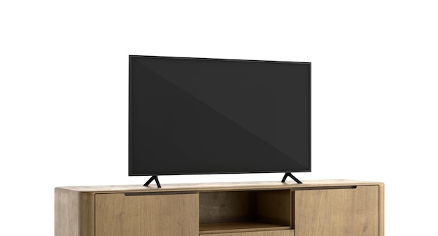 Tv in living room on white background