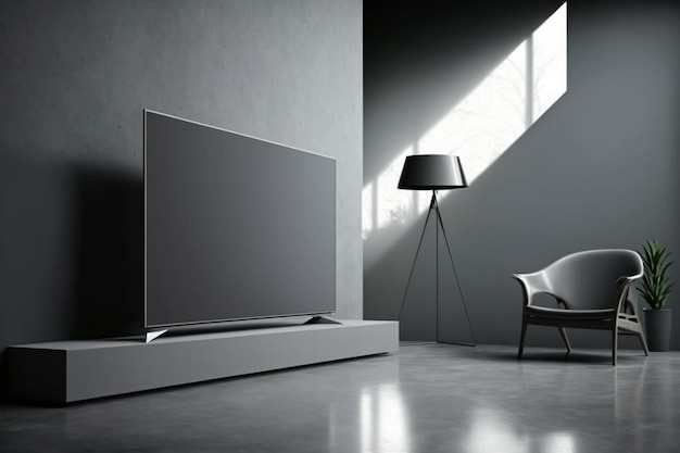 Телевизор в комнате на мебели Led Tv Телевидение, иногда также называемое телевидением, представляет собой электронную систему для мгновенного воспроизведения изображения и звука Современное телевидение с множеством технологий
