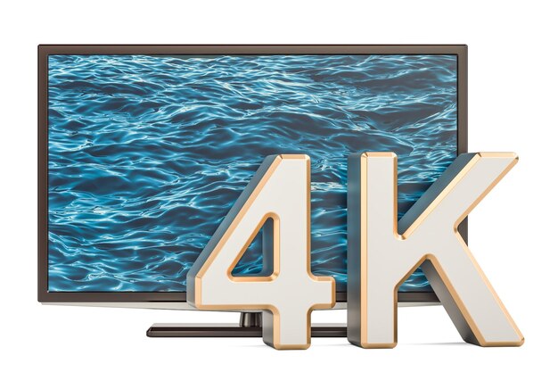 写真 テレビセット 4k コンセプト 3d レンダリング