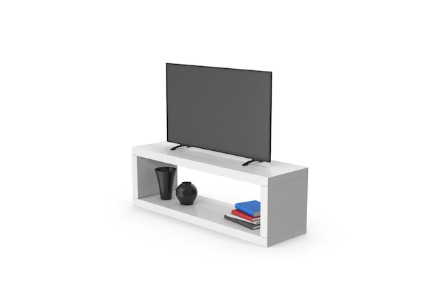 Photo tv stand with smart tv