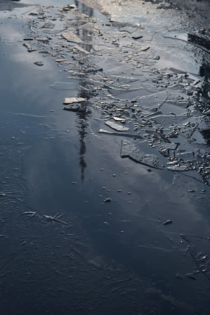 TV tower reflected in water