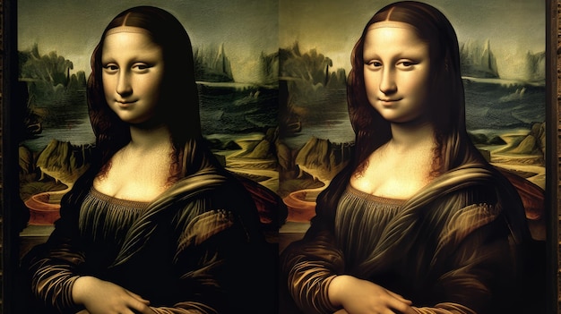 Twee afbeeldingen van een schilderij met links de titel 'renaissance'.