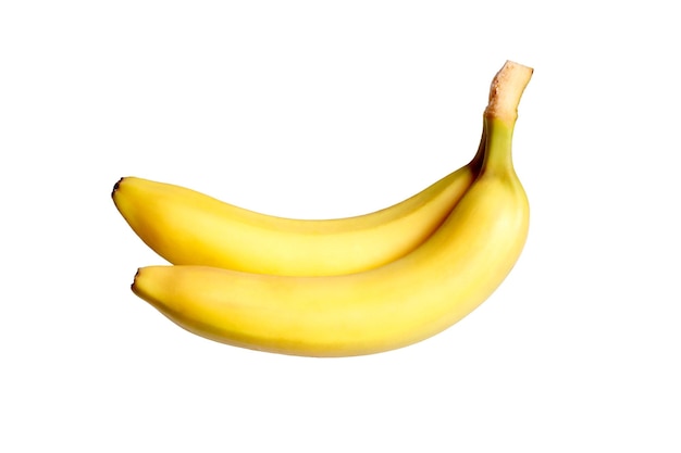 Foto twee bananen op een witte achtergrond geïsoleerd hoge resolutie foto