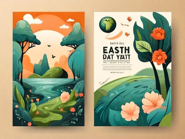 Twee boeken met de woorden " Earth Day " erop.