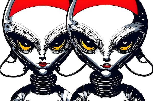 Twee boze vrouwelijke aliens