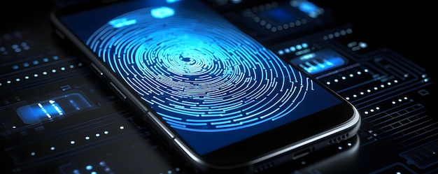 Twee-factor authenticatie en biometrische smartphone-identificatie voor beveiligd bankieren.
