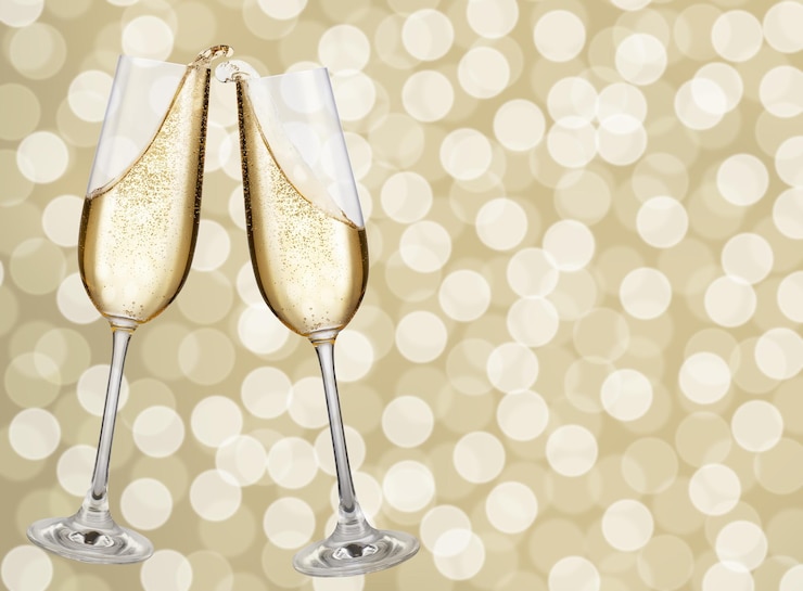 Foto twee glazen champagne.