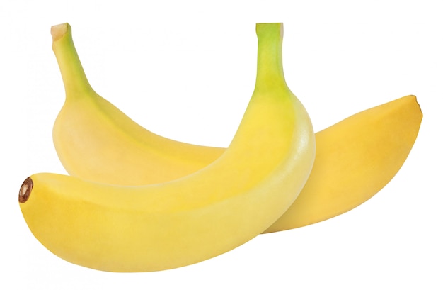 Twee hele banaan geïsoleerd