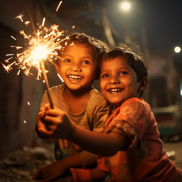 Twee Indiase vrouwen steken diya's aan ter gelegenheid van Diwali, ook wel bekend als het Festival of Lights Decora