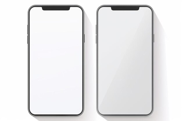 twee iPhones naast elkaar op een witte achtergrond