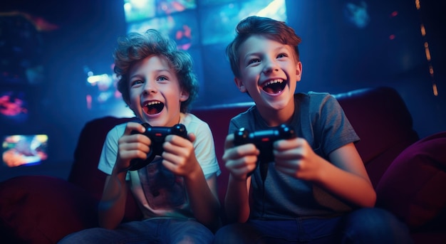 twee jongens die videogames spelen