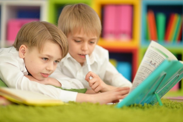 Twee jongens lezen