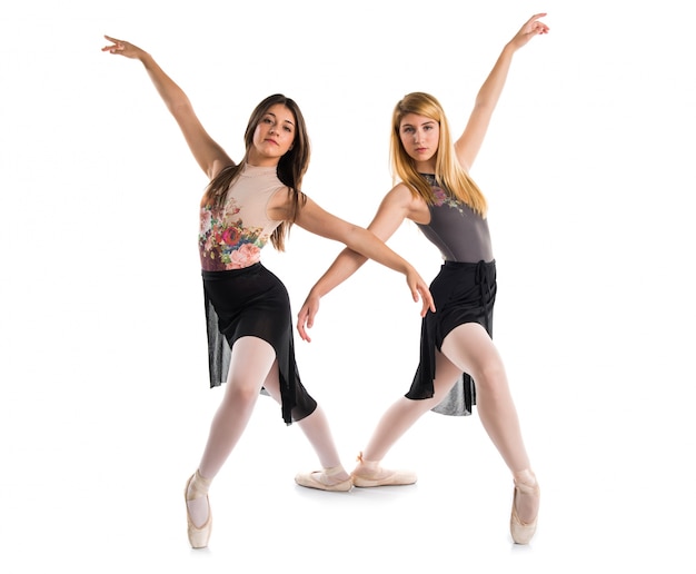 Twee meisjes dansend ballet