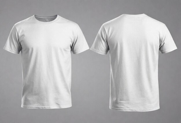 Twee mockups van witte shirts.