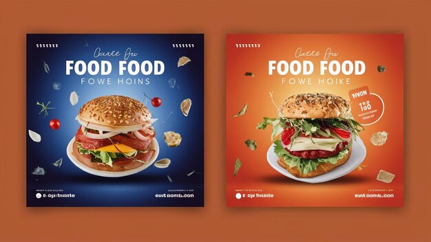 twee posters voor eten en een foto van een boterham