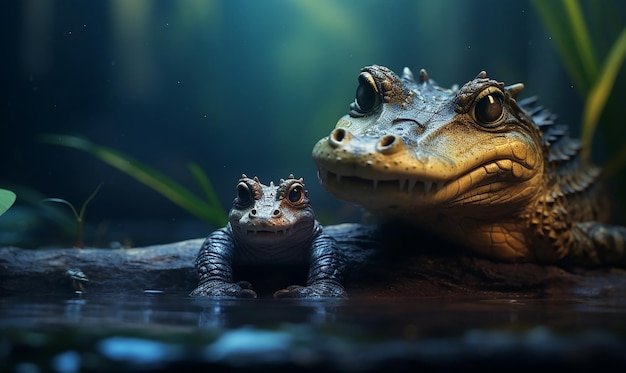 twee schildpadden zijn in een tank met een schildpad