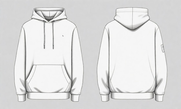 Foto twee verschillende hoodies worden getoond met een witte achtergrond