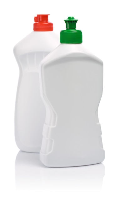 Twee witte schone fles