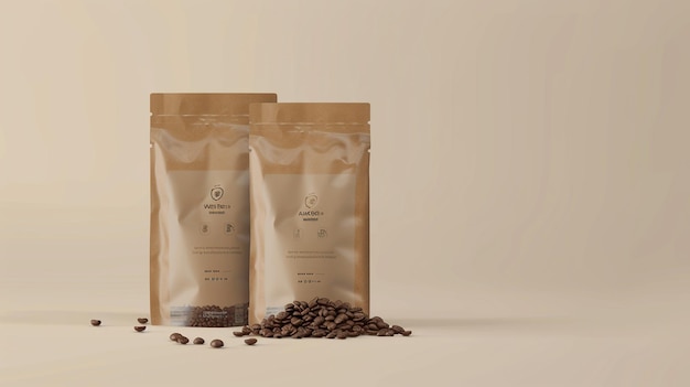 twee zakken koffie met het deksel open