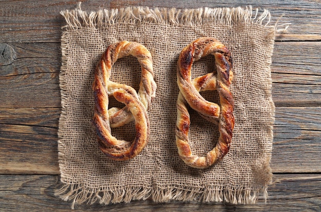 Twee zoete pretzels