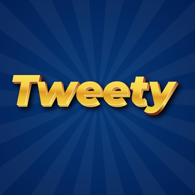 Tweety text effect gold jpg attractive background card photo