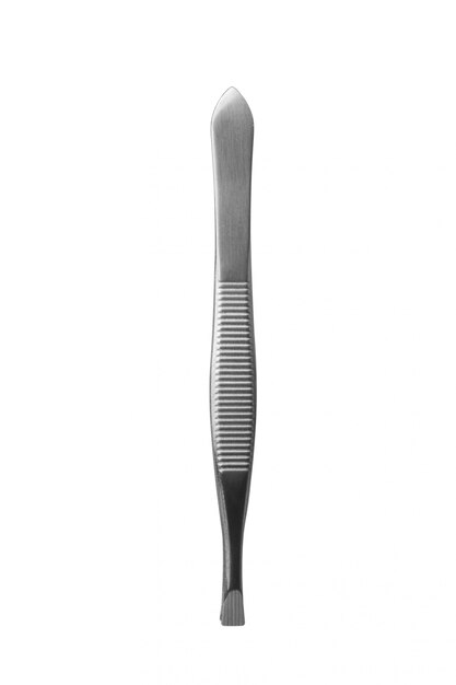 Tweezers silver isolated on white