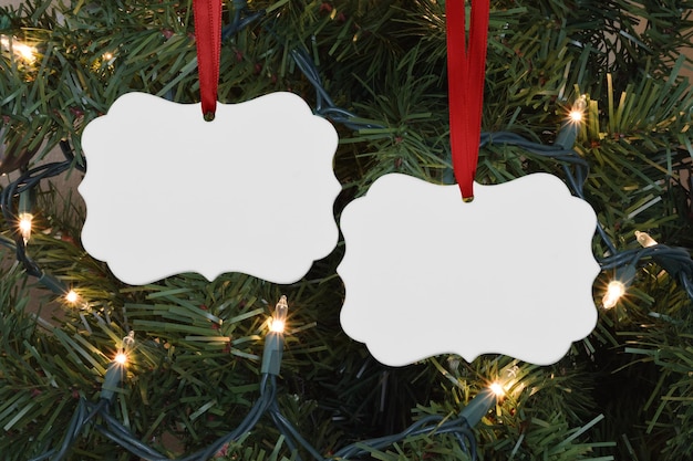 Tweezijdig Benelux Kerst Ornament Mockup