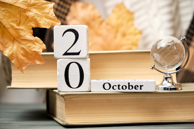 Ventesimo giorno del mese di autunno del calendario ottobre.