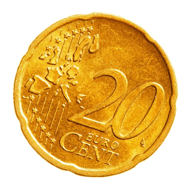 Twenty euro cents coin