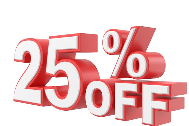 Twenty five percent off 25 off 25 sale