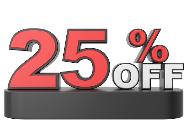 Twenty five percent off 25 off 25 sale