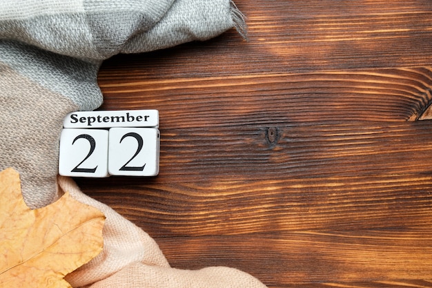 Twenty second day of autumn month calendar