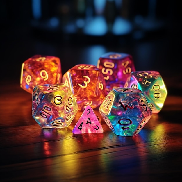 Twentysided Colored position dice