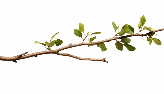 A Twig Elevation Side View Isolated on White