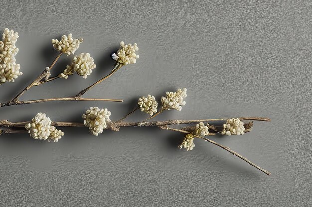 Twig Flower Natuurlijke achtergrond Generatieve AI en de eenvoud van natuurlijke elementenxA