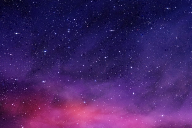Photo twilight astronomical view with nebula.