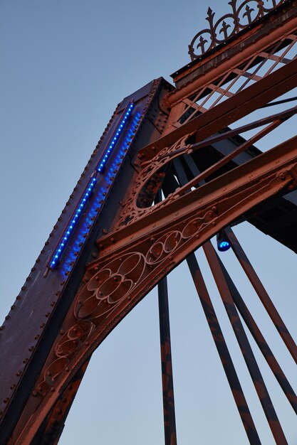 Twilight Glow Detail op Vintage Wells Street Bridge Fort Wayne